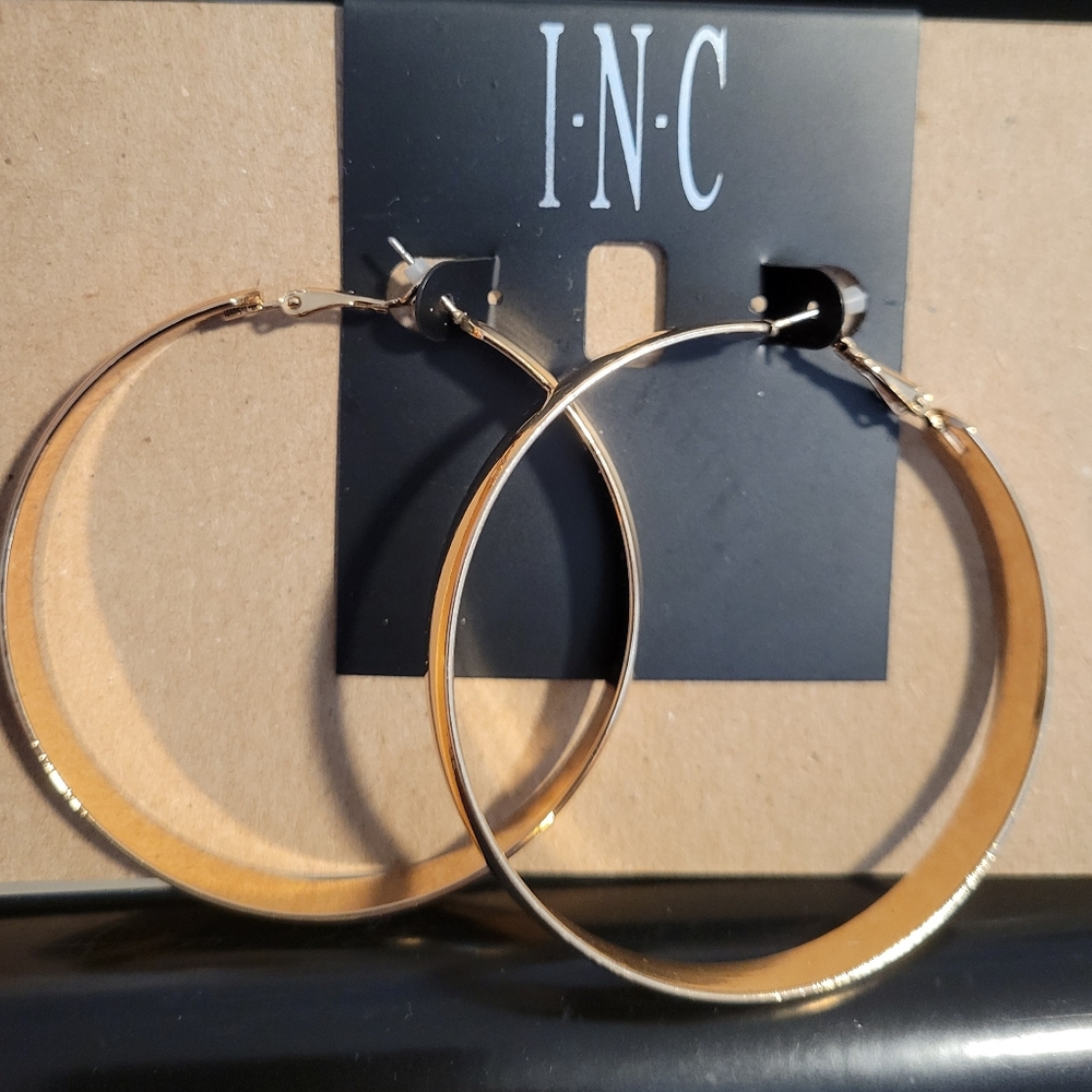 INC International Concepts Gold-Tone Hoop Earrings